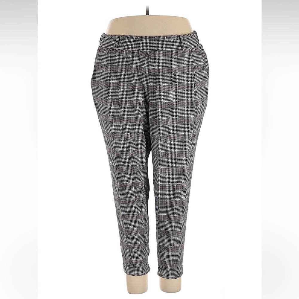 Women's Grey Glen Plaid Tapered Pants